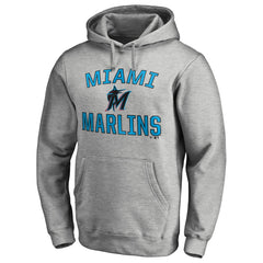Miami Marlins Victory Arch Pullover Hoodie - Ash Hoodies