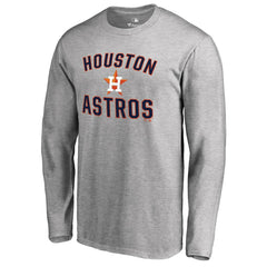 Houston Astros Victory Arch Long Sleeve T-Shirt - Ash T-shirts
