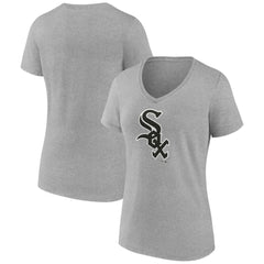 Chicago White Sox Women's Secondary Color Primary Logo T-Shirt - Ash T-shirts