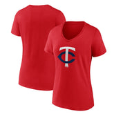 Minnesota Twins Women's Secondary Color Primary Logo T-Shirt - Red T-shirts