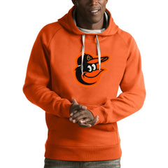 Baltimore Orioles Antigua Victory Pullover Hoodie - Orange Hoodies