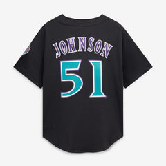 Randy Johnson Arizona Diamondbacks Mitchell & Ness Cooperstown Collection Mesh Batting Practice Button-Up Jersey - Black Jerseys