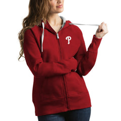 Philadelphia Phillies Antigua Women's Victory Full-Zip Hoodie - Red Hoodies