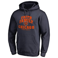 Chicago Bears Faith Family Pullover Hoodie - Navy Hoodies