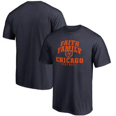 Chicago Bears Faith Family T-Shirt - Navy T-shirts