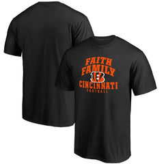 Cincinnati Bengals Faith Family T-Shirt - Black T-shirts