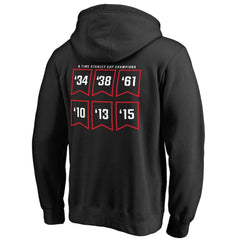 Chicago Blackhawks Raise the Banner Pullover Hoodie - Black | US 2561166