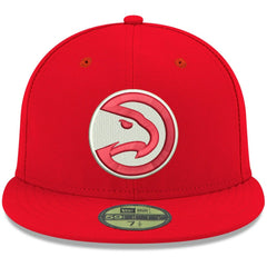 Atlanta Hawks Team Color 59FIFTY Fitted Hat Red - New Era