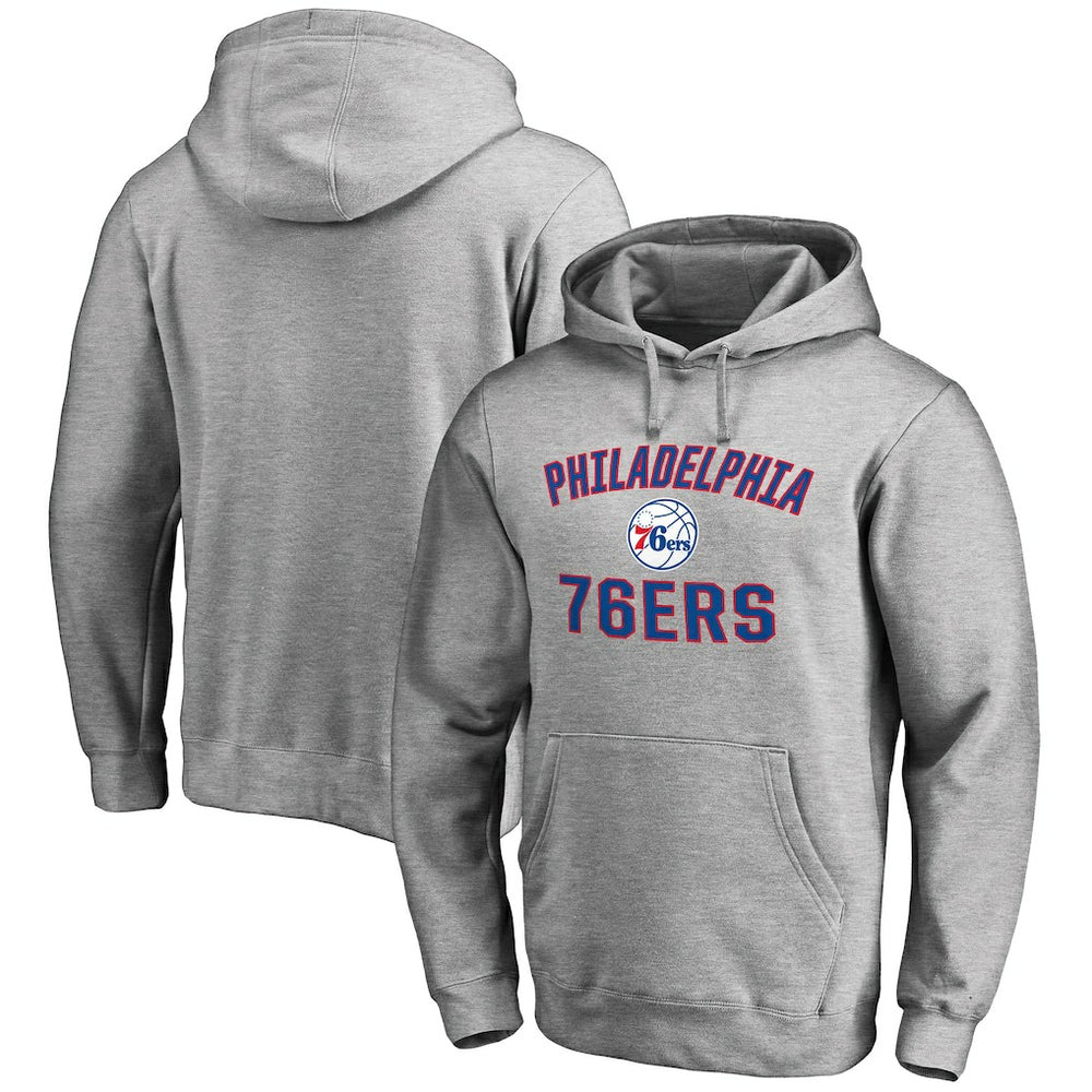 Philadelphia 76ers Victory Arch Pullover Hoodie Ash