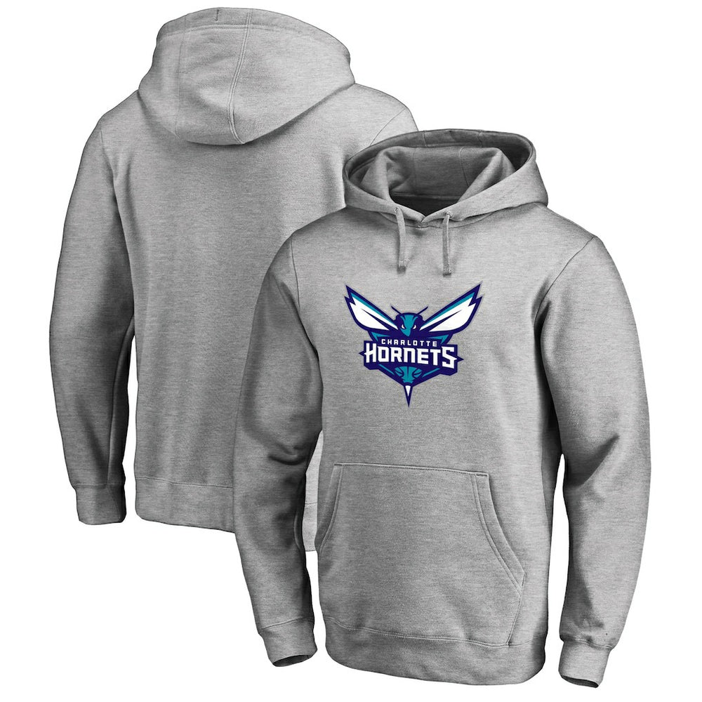 Charlotte Hornets Primary Logo Pullover Hoodie Heather Gray
