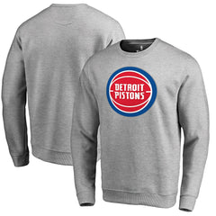 Detroit Pistons Primary Logo Sweatshirt Heathered Gray
