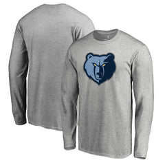 Memphis Grizzlies Primary Logo Long Sleeve T-Shirt Heather Gray outlet