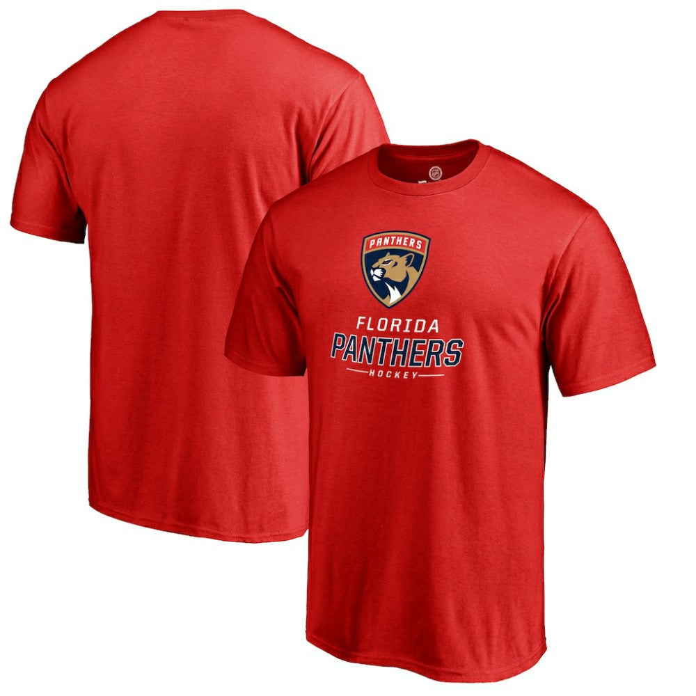 Florida Panthers Team Lockup T-Shirt - Red | US 2603140