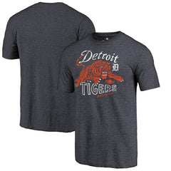 Detroit Tigers Tiger Claw Hometown Tri-Blend T-Shirt - Navy T-shirts