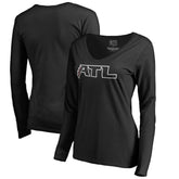 Atlanta Falcons Women's Alternate Logo Long Sleeve T-Shirt - Black T-shirts