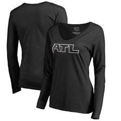 Atlanta Falcons Women's Alternate Logo Long Sleeve T-Shirt - Black T-shirts