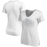 Chicago Blackhawks Women's Whiteout V-Neck T-Shirt - White | US 2606340