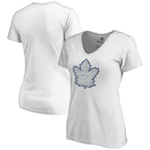 Toronto Maple Leafs Women's Whiteout V-Neck T-Shirt - White | US 2606361