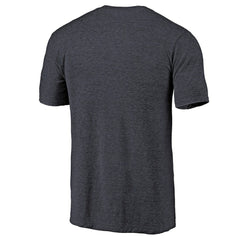 Denver Nuggets Distressed Team Logo Tri-Blend T-Shirt Heather Navy