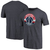 Washington Wizards Distressed Team Logo Tri-Blend T-Shirt Heather Navy outlet