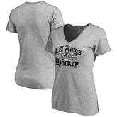 Los Angeles Kings Women's Hometown Collection The Crown V-Neck T-Shirt - ash | US 2606936