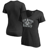 Los Angeles Kings Women's Hometown Collection The Crown V-Neck T-Shirt - Black | US 2606937