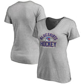 New York Rangers Women's Hometown Collection Blue Shirts Hockey V-Neck T-Shirt - ash | US 2606941