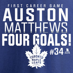 Auston Matthews Toronto Maple Leafs Four Goals T-Shirt - Royal | US 2611760