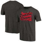 Portland Trail Blazers Hometown Collection Old Town 2 Tri-Blend T-Shirt Black