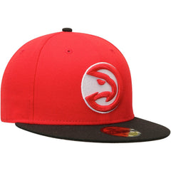 Atlanta Hawks Team Color 2Tone 59FIFTY Fitted Hat Red/Black - New Era