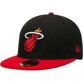 Miami Heat Team Color 2Tone 59FIFTY Fitted Hat Black/Red - New Era