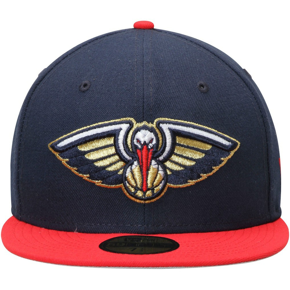 New Orleans Pelicans Team Color 2Tone 59FIFTY Fitted Hat Navy/Red - New Era