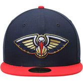 New Orleans Pelicans Team Color 2Tone 59FIFTY Fitted Hat Navy/Red - New Era