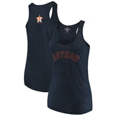 Houston Astros Soft as a Grape Women's Plus Size Swing for the Fences Racerback Tank Top - Navy Tanks