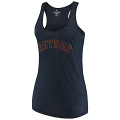 Houston Astros Soft as a Grape Women's Plus Size Swing for the Fences Racerback Tank Top - Navy Tanks