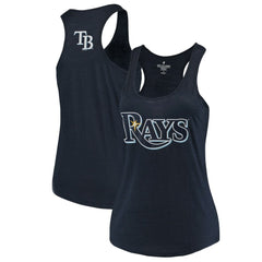 Tampa Bay Rays Soft as a Grape Women's Plus Size Swing for the Fences Racerback Tank Top - Navy Tanks