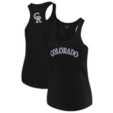 Colorado Rockies Soft as a Grape Women's Plus Size Swing for the Fences Racerback Tank Top - Black Tanks