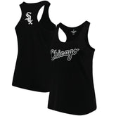 Chicago White Sox Soft as a Grape Women's Plus Size Swing for the Fences Racerback Tank Top - Black Tanks