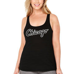 Chicago White Sox Soft as a Grape Women's Plus Size Swing for the Fences Racerback Tank Top - Black Tanks