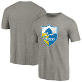 Los Angeles Chargers Throwback Logo Tri-Blend T-Shirt - Ash T-shirts