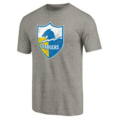 Los Angeles Chargers Throwback Logo Tri-Blend T-Shirt - Ash T-shirts