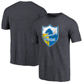 Los Angeles Chargers Throwback Logo Tri-Blend T-Shirt - Navy T-shirts