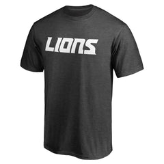 Detroit Lions Wordmark T-Shirt - Heather Gray T-shirts