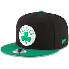 Boston Celtics 2-Tone 9FIFTY Adjustable Snapback Hat Black/Kelly Green - New Era