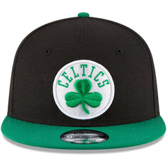 Boston Celtics 2-Tone 9FIFTY Adjustable Snapback Hat Black/Kelly Green - New Era