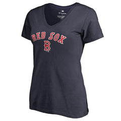 Boston Red Sox Women's Core Wahconah V-Neck T-Shirt - Navy T-shirts