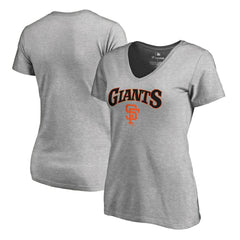 San Francisco Giants Women's Core Wahconah V-Neck T-Shirt - Heather Gray T-shirts