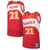 Dominique Wilkins Atlanta Hawks 1986/87 Hardwood Classics Swingman Jersey Red - Mitchell & Ness