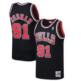 Dennis Rodman Chicago Bulls 1997/98 Hardwood Classics Swingman Jersey Black - Mitchell & Ness