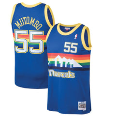 Dikembe Mutombo Denver Nuggets 1991/92 Hardwood Classics Swingman Jersey Blue - Mitchell & Ness